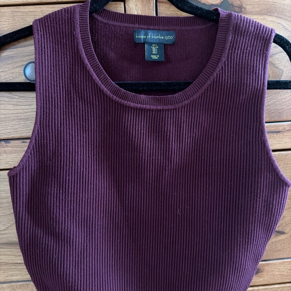 House of Harlow 1960 Deep Burgundy Tank Top